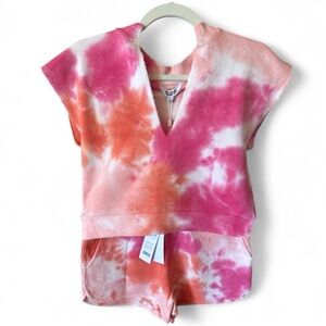 Two Piece Set In Sunshine Tie Dye, Top + Shorts, Supima Cotton, NWT, XS
$78 $215
